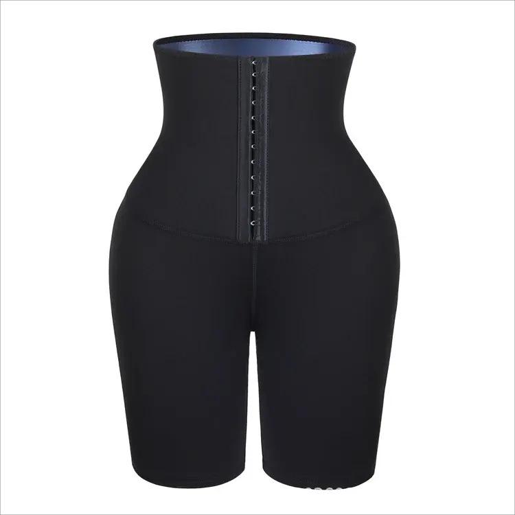 Women's High-Waisted Tummy Control Body Shaper Fitness Shorts with Waist Trainer