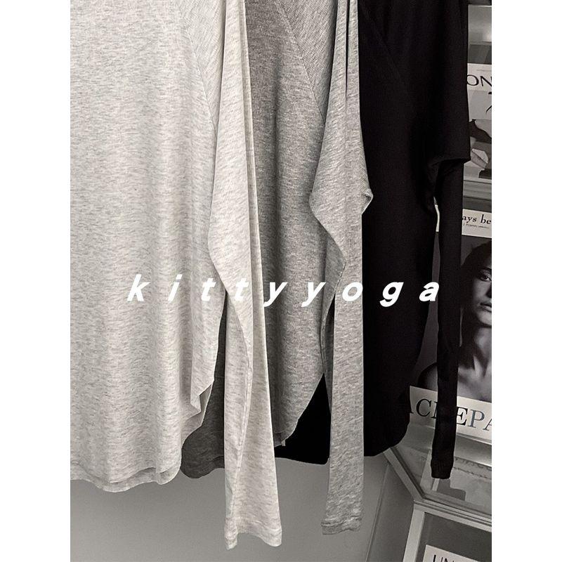 Modal Sexy Lazy Flab Hiding Casual Yoga Blouse