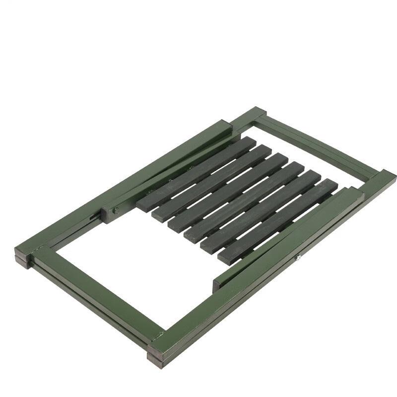 Folding Chair with Backrest: Wooden Slats, Steel Frame for Camping, Training, Meetings, Disaster Relief, and Outdoor Leisure