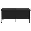 VidaXL Boîte de rangement de jardin et roues noir résine tressée, boîte de rangement d'extérieur, rangement de coussins de 4103831