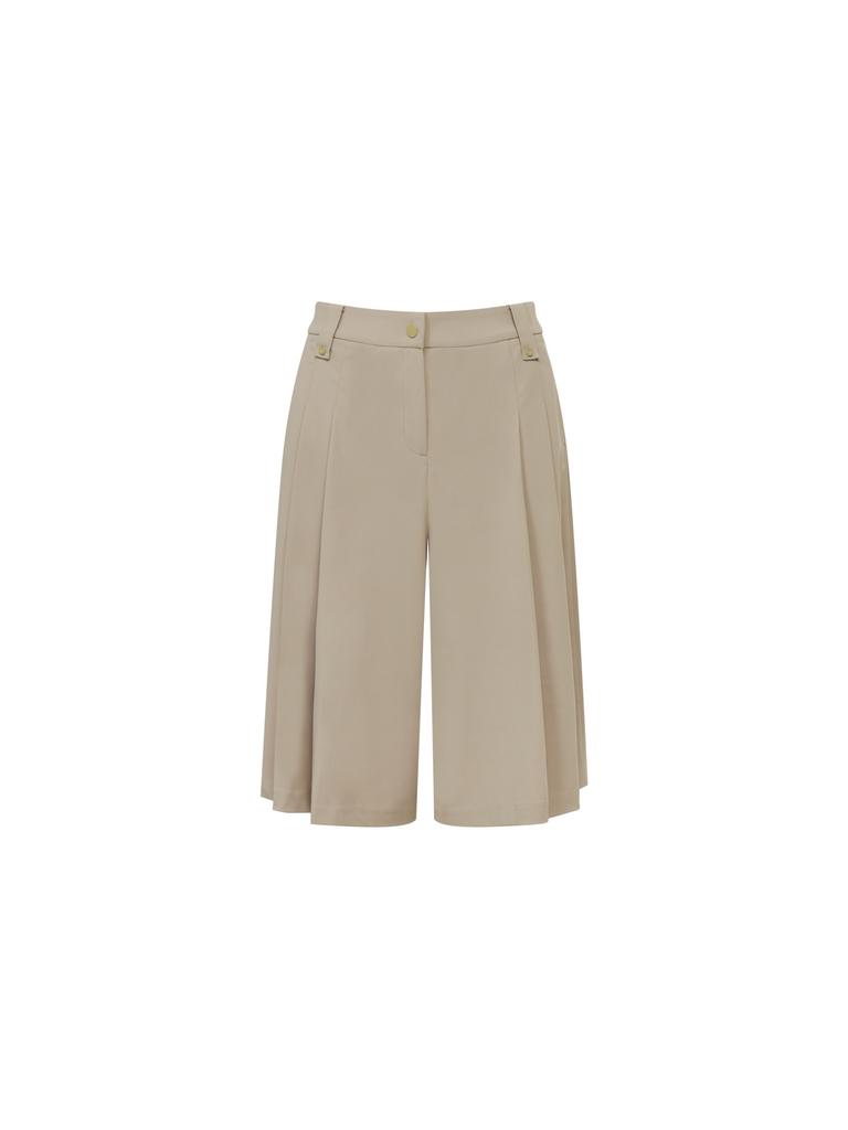 Wide Angle Co Flow Wide Midi Pants L_Beige