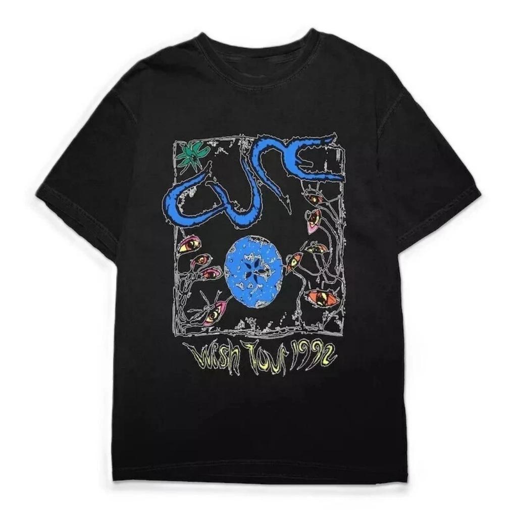 The Cure Vintage 1992 Wish Tour Inspiration Print TShirt Classic Rock Band Casual Daily TShirt For Unisex And Unisex