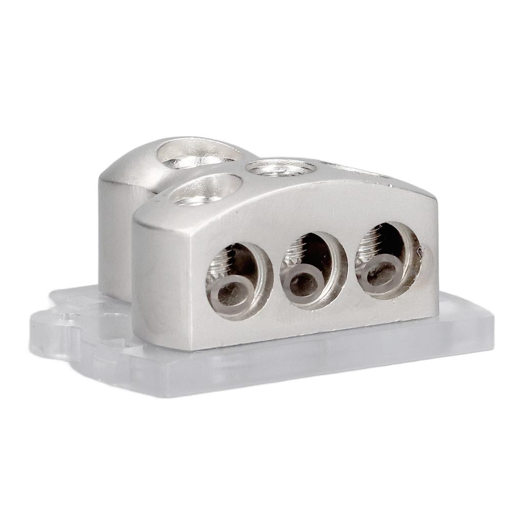 3‑Way Power Distribution Block Audio Fuse Holder Distributor Connecting Block for CarsTransparent Base