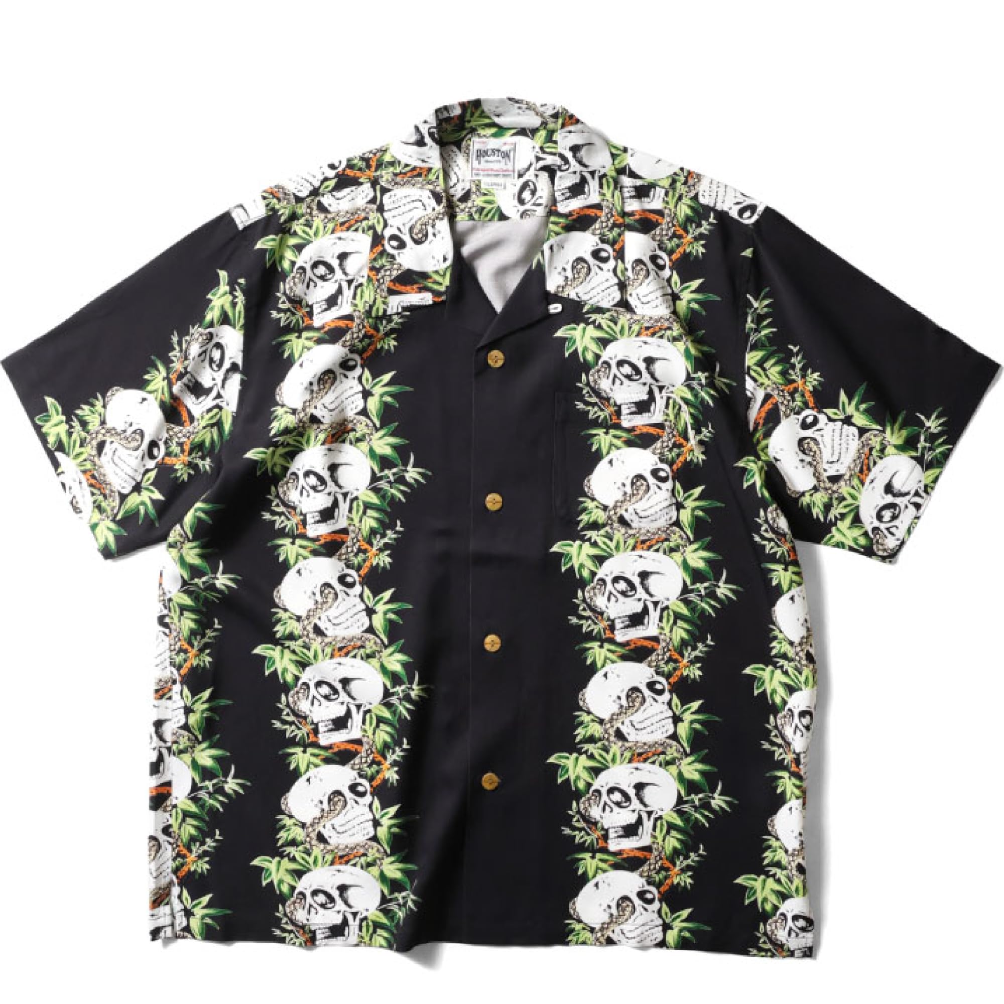 

Хьюстон 41201 РУБАШКА АЛОХА Принт Короткий рукав Гавайский Размер XL (Скелет) Рубашка с принтом по всей поверхности, Черный, чёрный