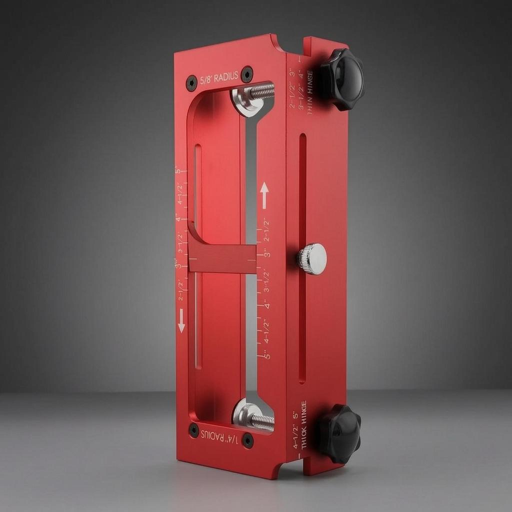 Adjustable Mortise Jig Aluminum Alloy Hinge Routing with Router Bit Precision Door