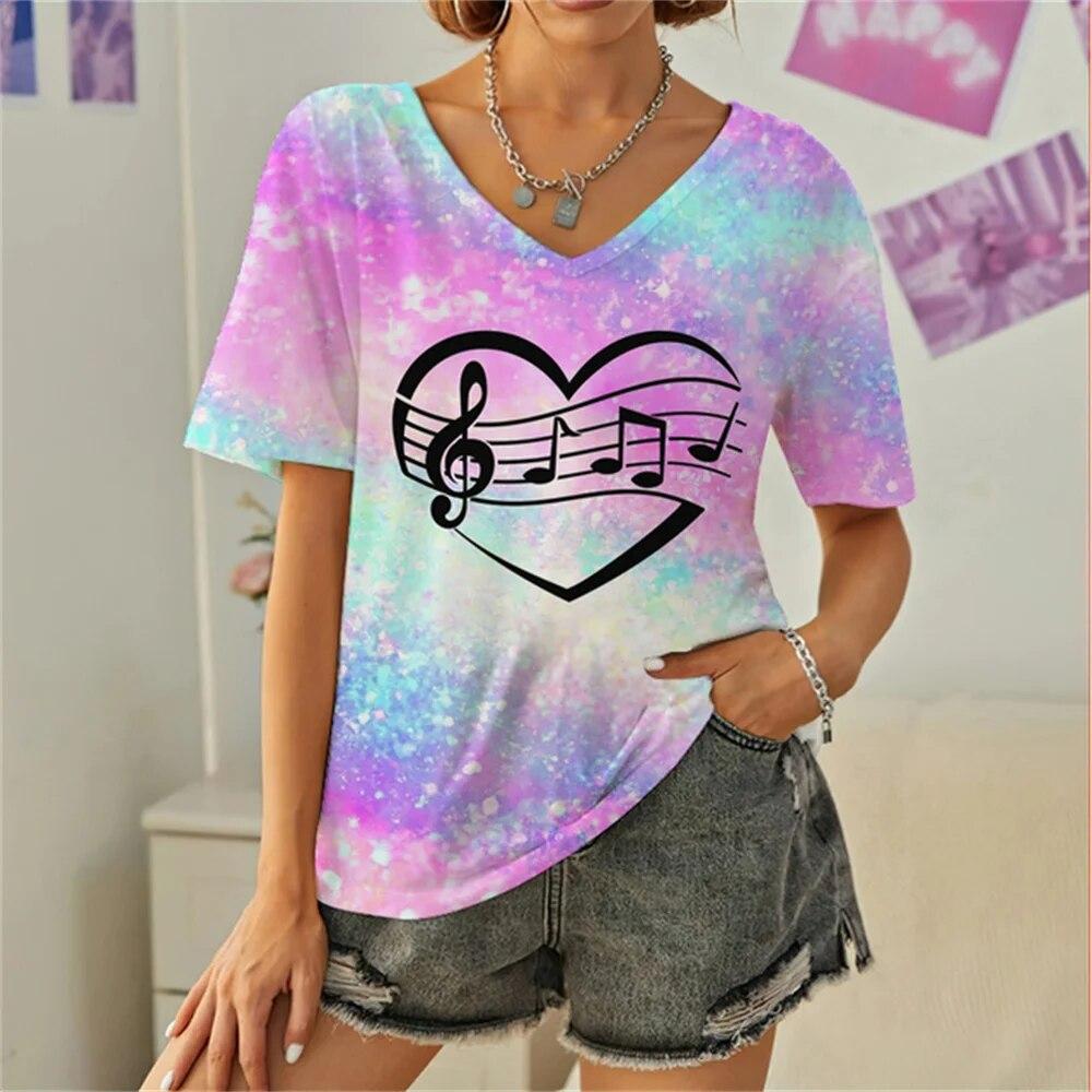 Everyday Versatile Little White Rabbit 3D Print Casual Women T Shirt 2023 Summer Cartoon Short Sleeved Fashion Loose Ladies Top