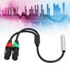 0.3M 24AWG Pure Copper Double Shield 6.35 Female To Dual XLR Female Audio Connecting Cable