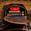 Top Grain Oil Waxed Leather Waist Bag for Men Vintage Camera Cell Phone Crossbody Leg Pack Hip Bag for Outdoor Travel Hiking