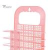 Bathroom Wall Decor Storage Foldable Laundry Basket, Breathable Hollow Design, Mounted Plastic Container Space Saving Organizer, for Dormitory