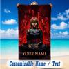 Beach Towel Custom Name Text, Quick Dry Large Towel For Beach HomeThe Conjuring Annabelle