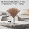 3 Pcs Artificial Flowers Faux Pampas Grass Small Fluffy Fake Flower Plant for Home Decor,Office,Bedroom, Items (Without Vase pot)(Brown)Silk
