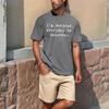 Men's Popular T-shirt Printed Round Neck Short Sleeve T-shirt