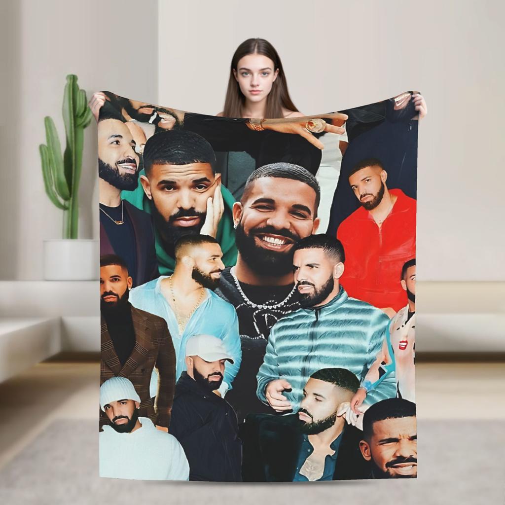 Warm Blanket Decorative D-drake meme Bedding Throws Flannel Bedspread For Couch Chair Print Sofa Bed Cover