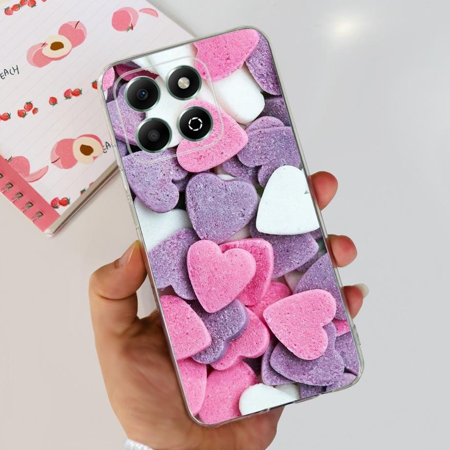 For Honor X6b JDY-LX1 Case Coque Clear Silicone Soft Back Cover For Honor X6a Plus Phone Bumper Coque Funda Dinosaur Cat Dragon