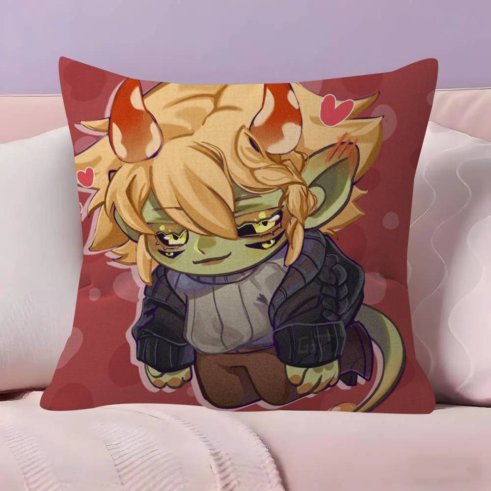 Mushroom Oasis Anime  Pillowcase Toon Gift Cushion Cover Bedroom Home Sofa Chair Seat Decor Pillow Case
