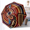 1pc Mandala Automatic Opening/Closing Folding Umbrella with 8 Ribs, Plastic Handle, Windproof Portable Sunshade Umbrella Yy251222226