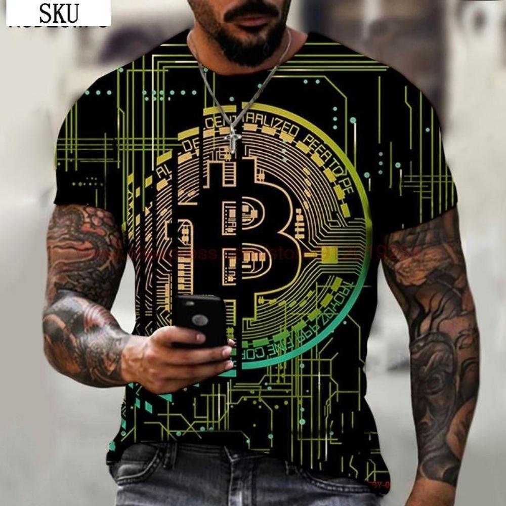 Summer Men's Clothing, 3D Letters, T-shirt, Hip-hop Street, Personal O-neck, Casual Trend, Harajuku Short Sleeved Shirt