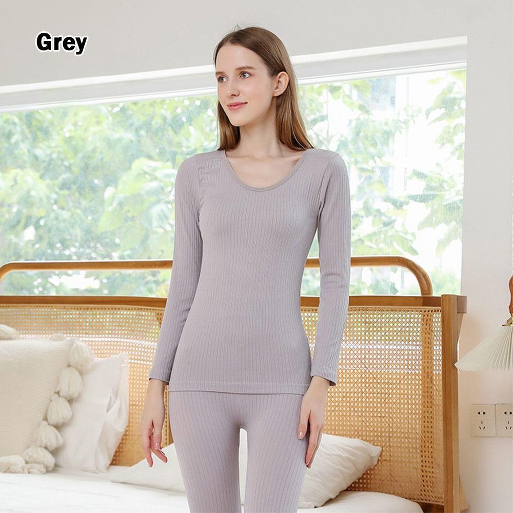 1 Set Breathable Thermal Underwear Highly Elastic Base Top Warm Shaping Clothes for Women