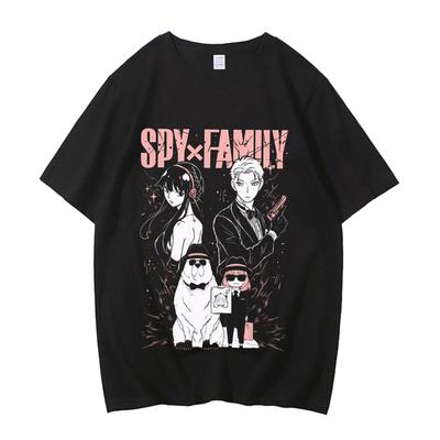 SPY×FAMILY Anime Clothing Anya Forger Kawaii Printed T-shirt Men Women Tshirts Harajuku Unisex 100% Cotton T Shirt