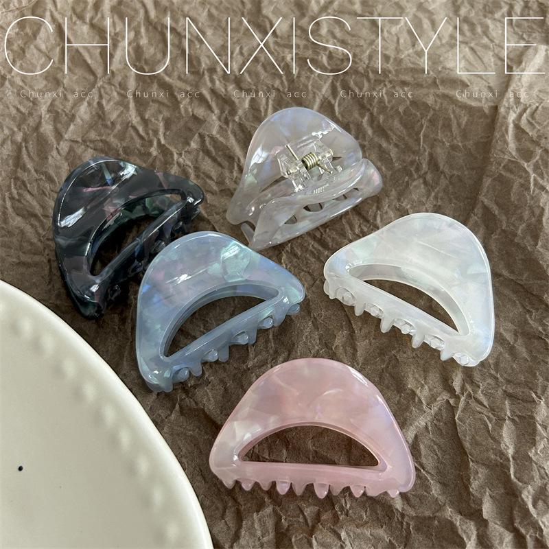 Elegant Korean High-End Acetate Claw Hair Clip for Women's Ponytails and Updos