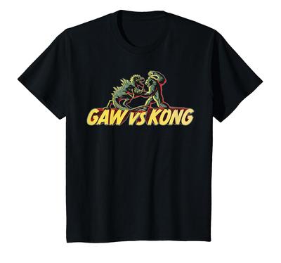 King Kong Skull Island Vs Gaw MonsterVerse Mash Otaku Stencil T-Shirt