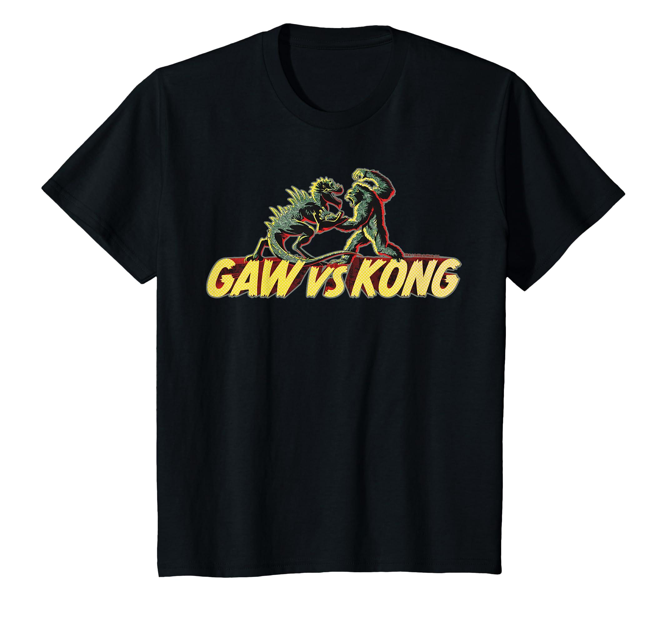 King Kong Skull Island Vs Gaw MonsterVerse Mash Otaku Stencil T-Shirt