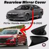 For Honda Accord 2018-2022 Gloss Black Wing Side Mirror Cover Cap Horn Style 2X