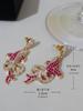 Dolphin Zircon Micro-Pavé Vintage Earrings: Luxurious & Retro High-End Jewelry for Women