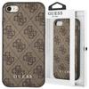 Guess Guhci8G4Gfbr Iphone Se 2022 / 2020 / 7 / 8 Hnědý/Brown Tvrdý Kryt 4G Kovové Zlaté Logo