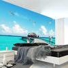 Modern 3d Wall Mural Seascape Wooden Bridge Wallpaper Living Room Restaurant Background Wall Mural Home Decor