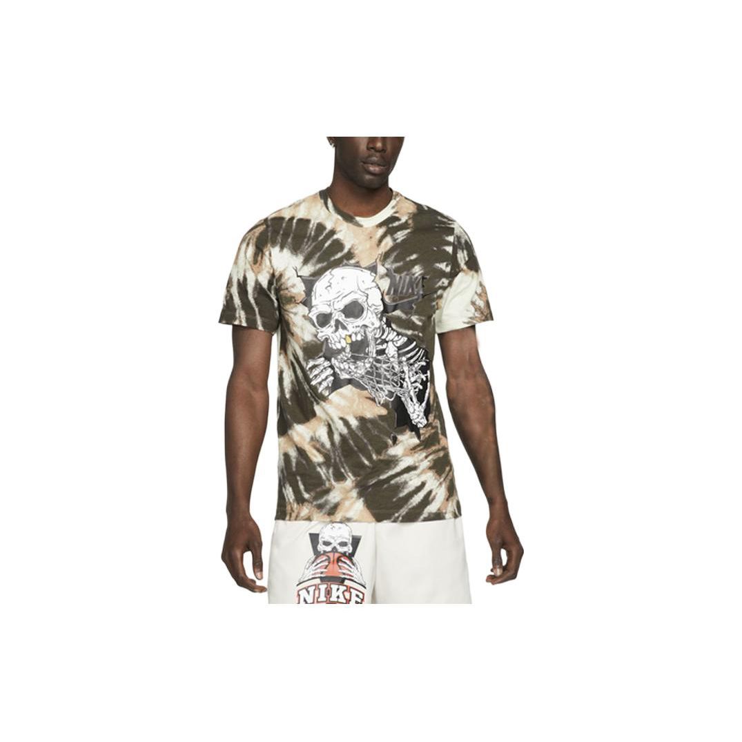 

Nike Skull Print Logo Short Sleeve T-shirt Men Tops Brown DR9763-267
