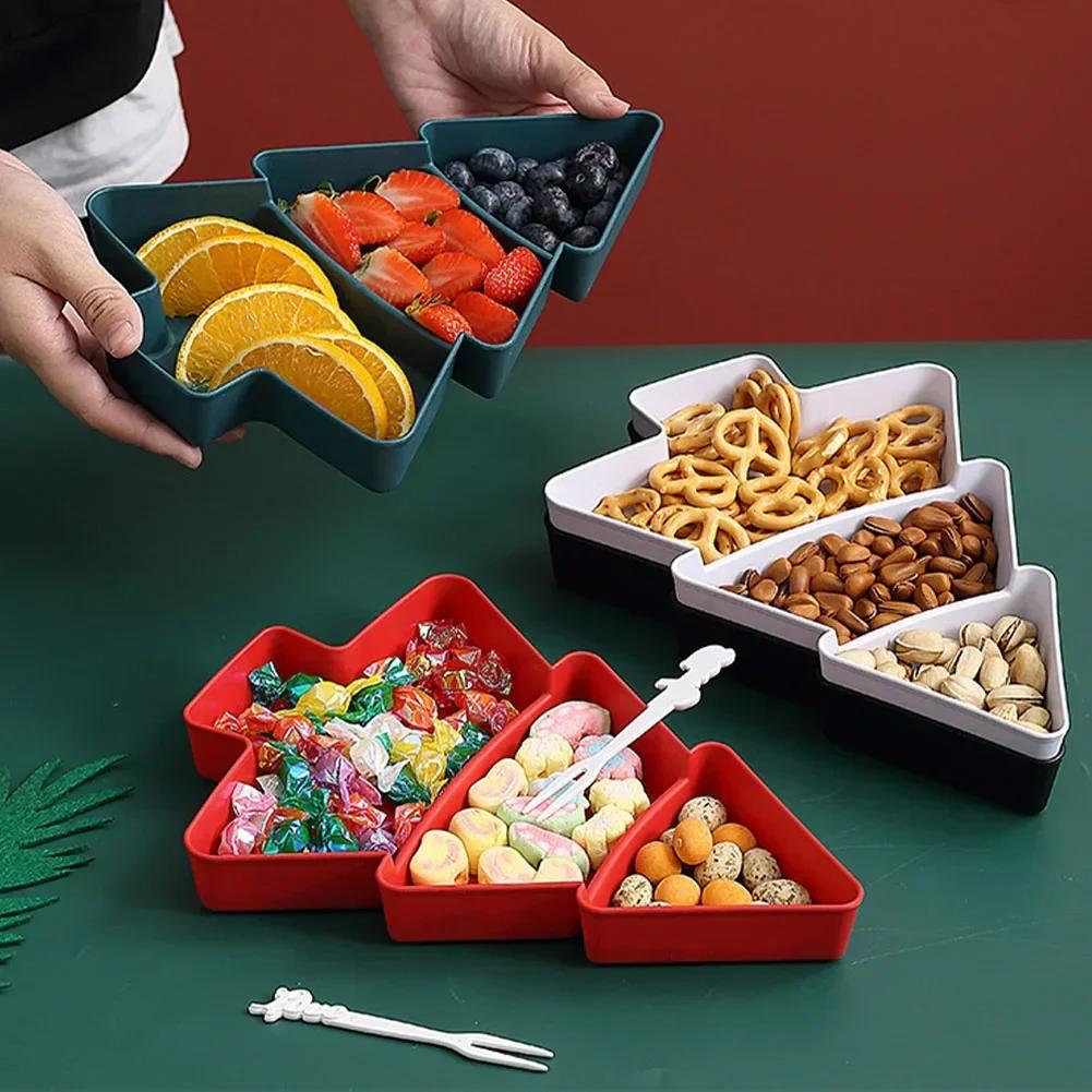 Christmas Tree Fruit Plate Marry Christmas Party Decorations For Home 2024 Navidad Noel Natal Xmas Gifts Happy New Year 2025