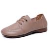 Spring and Autumn Shoes, Comfortable Soft-soled Medium and Old Leather Shoes, Non-slip Flat-soled Elderly Casual Women's Shoes