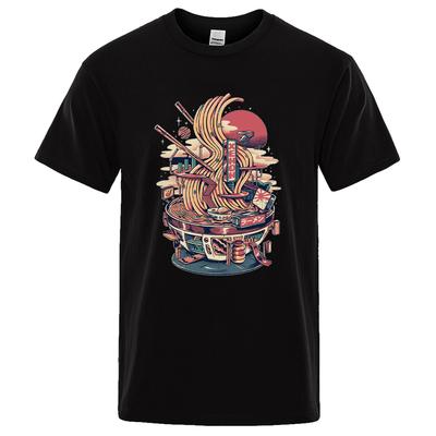 Japonsko Harajuku Sushi Boční potisk Pánská trička Pohodlné oblečení Oversized Vintage tričko Muž Ležérní letní tričko