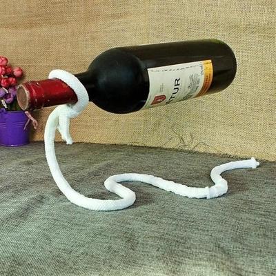 Magic Illusion Floating Lasso Rope Wine Bottle Holder Stand Rack Magic