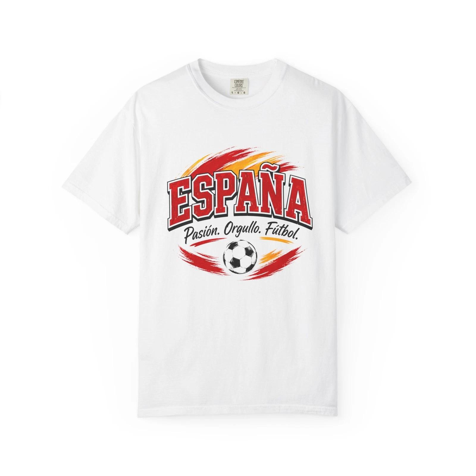 Spain Football Passion T-T-Shirt | Spanish Soccer Fan Graphic Tee for Match Day XL