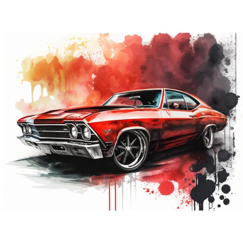 

Постер «Знаменитый бренд Шевроле, винтажные автомобили», акварельная картина на холсте, роскошное настенное искусство для мужской пещеры, комнаты, домашнего декора, подарок для автолюбителя 21cm×30cm NoFrame