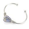 Hand-Wound Natural Crystal Rough Stone Amethyst Agate Bracelet, Bracelet Opening Adjustable B08