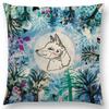 Floral Fantasy Fairy Tale Wonder World Cushion Cover Dreamscape Animals Deer Bird Fox Unicorn Owl Flowers Sofa Throw Pillow Case