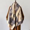 Sciarpa invernale in cashmere da donna, pashmina floreale, scialli e stole di marca di lusso, sciarpa, hijab, stole da viaggio, coperta calda