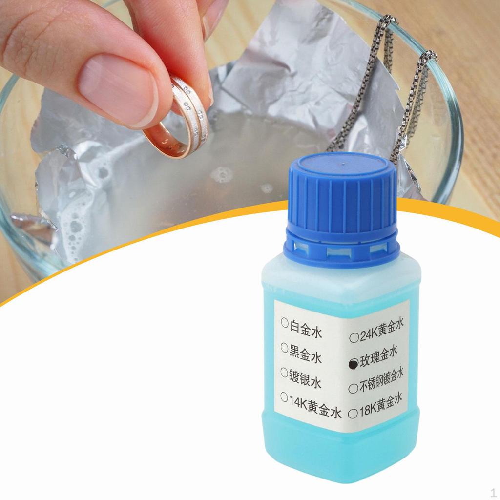 Solução de Galvanoplastia 100 ml Loja de Acessórios para Joias Ferramenta para Fazer Joias Dourado 24k
