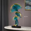 Ginkgo Leaf Sculpture for Home Decoration Creative Light Yellow and Green Simulation Resin Gift Office and Study Living Room 1PC