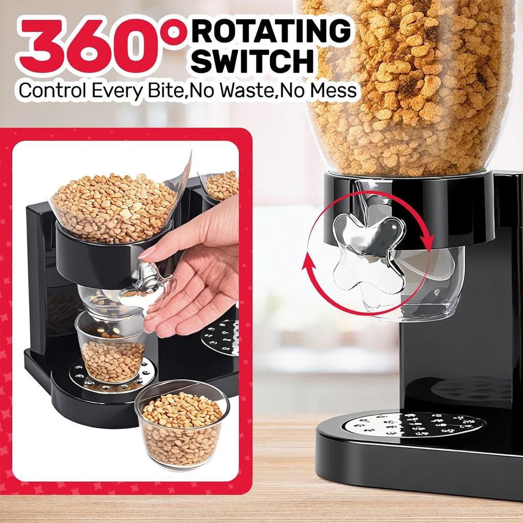 Food Storage Dispenser Plastic Food Storage Grain Distributor Rotating Knob Candy Dispenser for Candy Nuts Grains Granola Snack