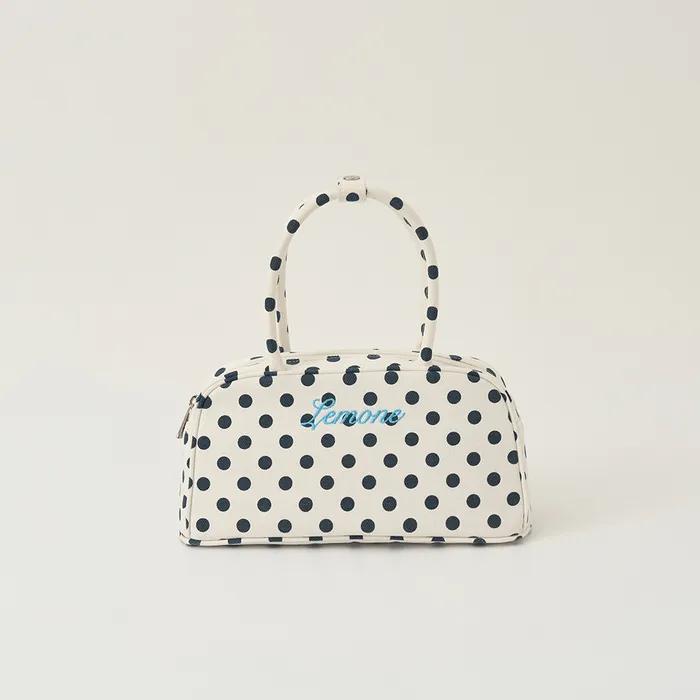 Polka vita bag / white
