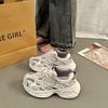 Daddy shoes female student 2025 spring new breathable height increase casual ins tide super fire running sneakers KT268