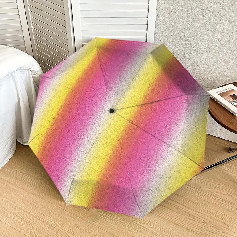 1pc Glitter Circle Pattern Umbrella Design Automatic Opening and Closing Umbrella, High-quality Travel Umbrella, Lightweight and Portable, -09