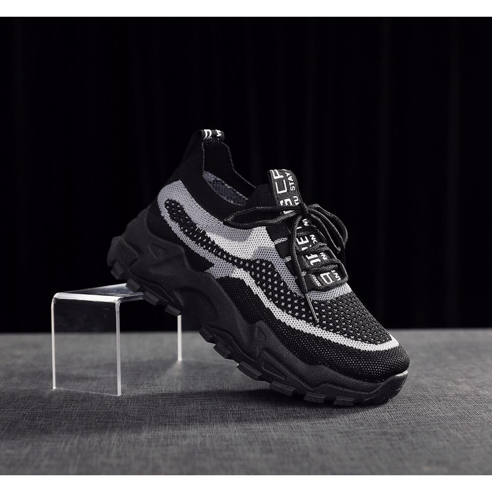 

Новая женская обувь Модная повседневная обувь Новые уличные кроссовки Летающие тканые дышащие модные туфли Женская обувь на толстой подошве 40