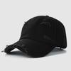Sun Protection Extended Brim Adjustable Bucket Baseball Cap Distressed Ripped Hole Unisex Hat Fashion Accessories