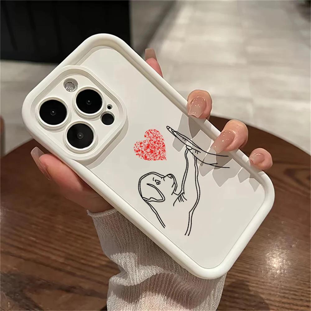 Puppy and Cat Punch Phone case iPhone 15 Pro Max 11 12 13 16 14 Plus Silicone Shockproof Case Lens protector shell