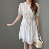 New Arrivals Open Run Women Lovely Lace Frill Midi Dress